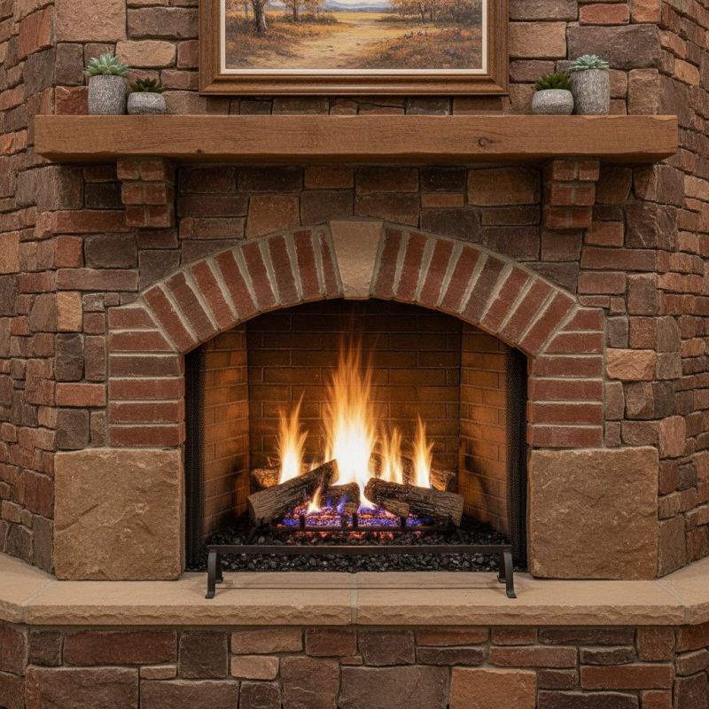 Brick Fireplace Installation